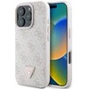 Guess Leather 4G Triangle Strass MagSafe Apple iPhone 16 Pro – dėklas telefonui rožinės spalvos