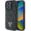 GUESS dėklas skirtas Apple iPhone 16 Pro GUHCP16LP4TDPK (PU Leather 4G Triangle Strass) juodos spalvos