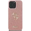 Guess Fixed Glitter Big 4G Apple iPhone 16 Pro – dėklas telefonui rožinės spalvos