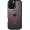 Tactical MagForce Hyperstealth 2.0 dėklas telefonui skirtas Apple iPhone 16 Pro Max juodos ir raudonos spalvos