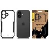 Tactical Quantum Stealth dėklas skirtas Apple iPhone 16 skaidrus ir juodos spalvos
