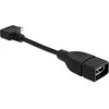 DELOCK kabelis USB micro-B ST 90 laipsnių kampu > USB-A Bu OTG 11cm