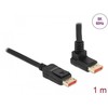 Delock DisplayPort cable male straight to male 90° rectangular up 8K 60 Hz 1 m
