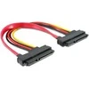 Delock SATA kabelis 22 kontaktų > 22 kontaktų lizdas/lizdas, 20 cm ilgio (84406)