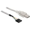 DELOCK USB kaiščio antraštė 5 kontaktai –>USB 2,0 70 cm
