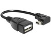 DELOCK Cable Mini USB kištukinis kampinis USB 2.0-A moteriškas OTG 16 cm