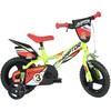 Dino bikes Dino Bikes Raptor vaikiškas dviratis, fluorescencinis geltonas, 12"