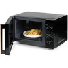 DOMO DO2820 mikrobangų krosnelė orkaitė - 20L - 700W - 35 min laikmatis - Atitirpinimo funkcija - L44 x D35,8 x A 25,8 cm - Juodas medžio apdaila