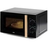 DOMO DO2820 mikrobangų krosnelė orkaitė - 20L - 700W - 35 min laikmatis - Atitirpinimo funkcija - L44 x D35,8 x A 25,8 cm - Juodas medžio apdaila