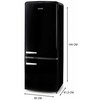 Šaldytuvas DOMO DO91706R Retro fridge-šaldiklis bottom 147/44 l, juodas