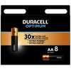 Duracell Optimum alkaline batteries, 8 pcs (AA)