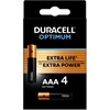 Duracell Optimum šarminės baterijos, 4 vnt. (AAA)