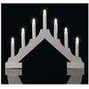Emos Baltas wooden LED candle holder, 29 cm, 2x AA, indoor, warm baltas, timer