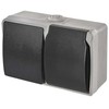 Emos Combination of switch No.6 wall-mounted IP44 French