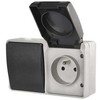 Emos Combination of switch No.6 wall-mounted IP44 French