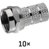 Emos F tipo lizdinė jungtis bendraašiam kabeliui, 4,0/4,9 mm, 3C2V 10 vnt.