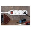 Emos Ilgintuvas 10 m / 5 lizdų / su jungikliu / baltas / PVC / 1 mm2