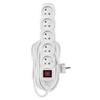 Emos Ilgintuvas 10 m / 5 lizdų / su jungikliu / baltas / PVC / 1 mm2