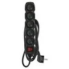 Emos Extension cable 3 m / 5 sockets / with switch / juodas / PVC / 1.5 mm2