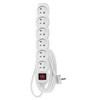 Emos Extension cable 3 m / 6 sockets / with switch / baltas / PVC / 1.5 mm2