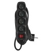 Emos Extension cable 5 m / 4 sockets / with switch / juodas / PVC / 1.5 mm2