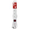 Emos Extension cable 5 m / 5 sockets / with switch / baltas / PVC / 1.5 mm2
