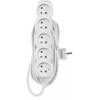 EMOS Extension cable 5 sockets 5m, baltas, PVC, 1,5mm2