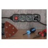 Emos Extension cable 5m / 3 sockets / with switch / juodas / PVC / 1mm2