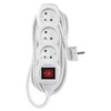 Emos Extension cable 7 m / 3 sockets / with switch / baltas / PVC / 1.5 mm2