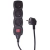 EMOS Extension cable with switch 3 sockets 3m, juodas