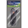 EMOS Extension cable with switch 3 sockets 1,5m, juodas