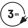 Emos Flexo PVC cord 2×0,75mm2, 3m, juodas