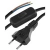 Emos Laidas su elektros kištuku ir jungikliu 2m/2x0.75mm juodas