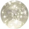 Emos LED Christmas glass ball - auksinis, 15 cm, 3x AA, indoor, warm baltas, timer