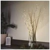 Emos LED decoration - 2x birch twig, 60 cm, 3x AA, indoor and outdoor, warm baltas, timer