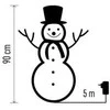 Emos LED folding snowman, 90 cm, indoor and outdoor, cold baltas