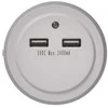 Sieninis šviestuvas Emos LED night light P3313 for socket with 2× USB