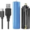 Emos Žibintuvėlis LED pakraunamas USB-C 600lm 3 režimai 100/50/25% hermetiškas Emos P3116 aliuminio juoda alternatyva 3x R03 AAA baterijomis