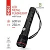 Emos Žibintuvėlis LED pakraunamas USB-C 600lm 3 režimai 100/50/25% hermetiškas Emos P3116 aliuminio juoda alternatyva 3x R03 AAA baterijomis