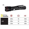 Emos Žibintuvėlis LED pakraunamas USB-C 600lm 3 režimai 100/50/25% hermetiškas Emos P3116 aliuminio juoda alternatyva 3x R03 AAA baterijomis