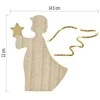 Emos LED wooden decoration - angel, 13 cm, 2x AAA, indoor, warm baltas, timer