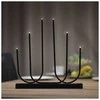 Emos Metal LED candle holder juodas, 40 cm, 2x AA, indoor, warm baltas