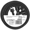Emos Outdoor extension cable 15m / 2 sockets / juodas / rubber / 230 V / 1.5mm2