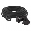 Emos Outdoor extension cable 15m / 2 sockets / juodas / rubber / 230 V / 1.5mm2