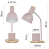 EMOS POPPY Table Lamp for E27 Bulb, Rožinė
