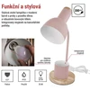 EMOS POPPY Table Lamp for E27 Bulb, Rožinė