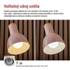 EMOS POPPY Table Lamp for E27 Bulb, Rožinė