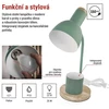 EMOS POPPY Table Lamp for E27 Bulb, Žalias