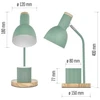EMOS POPPY Table Lamp for E27 Bulb, Žalias
