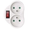 Emos Plugin 2-baltas lizdas (P0062)